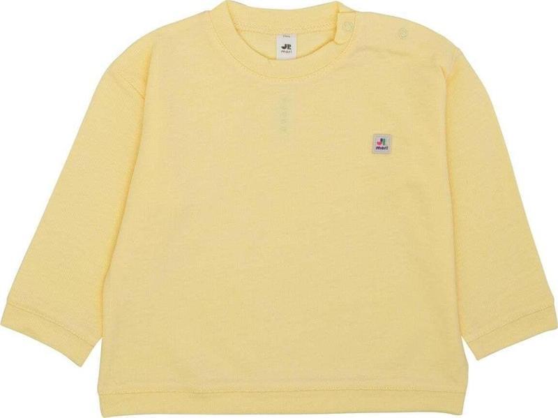 Omzu Çıtçıtlı Basic Sweatshirt Sarı