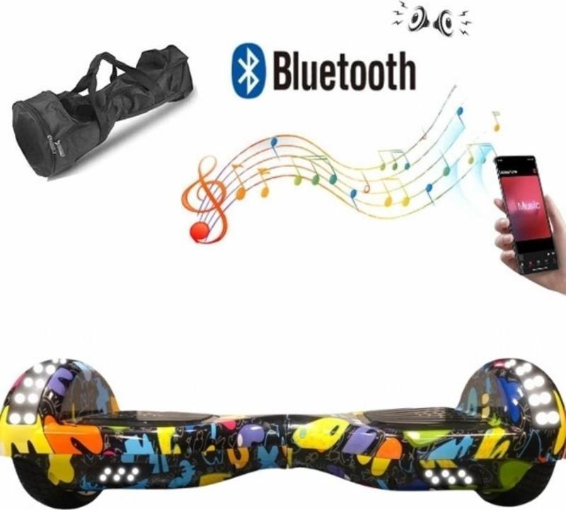 Elektrikli Kaykay Full Ledli Hoverboard Bluetooth Hoparlörlü 6.5 Inch Çanta Hediyeli D08