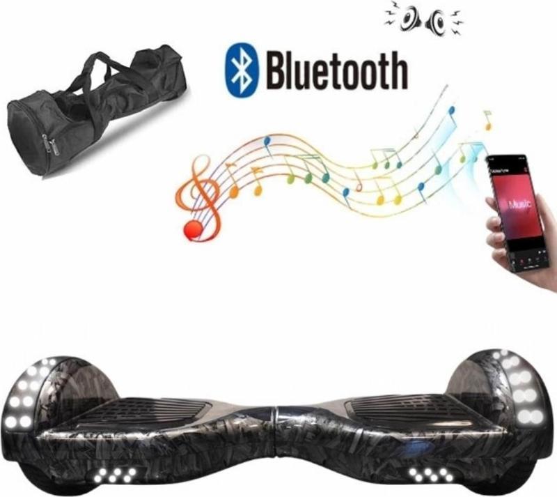 Elektrikli Kaykay Full Ledli Hoverboard Bluetooth Hoparlörlü 6.5 Inch Çanta Hediyeli D27