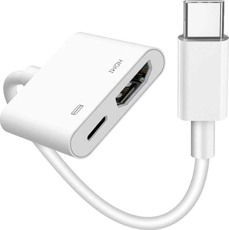 Type-C iPhone 15 Pro Max Pd Şarj Girişli Hdmi Görüntü Aktarım Kablosu