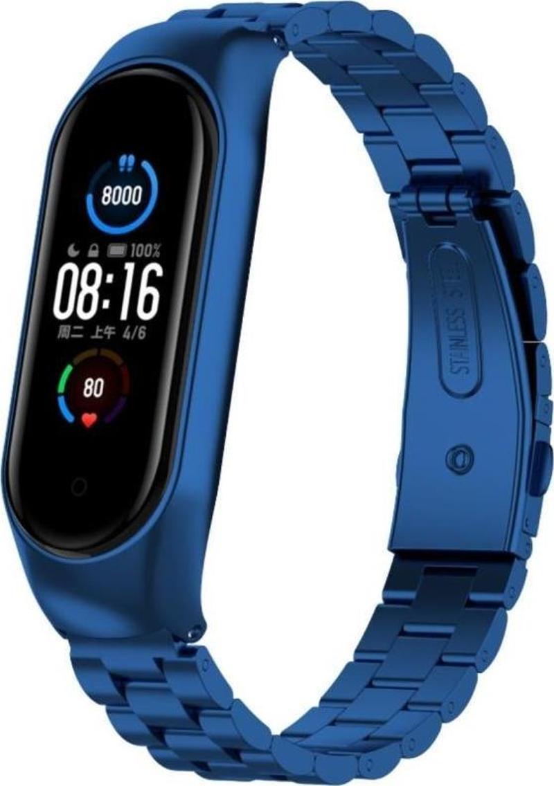 Xiaomi Mi Band 7 Uyumlu Çelik Steel Kordon Kayış