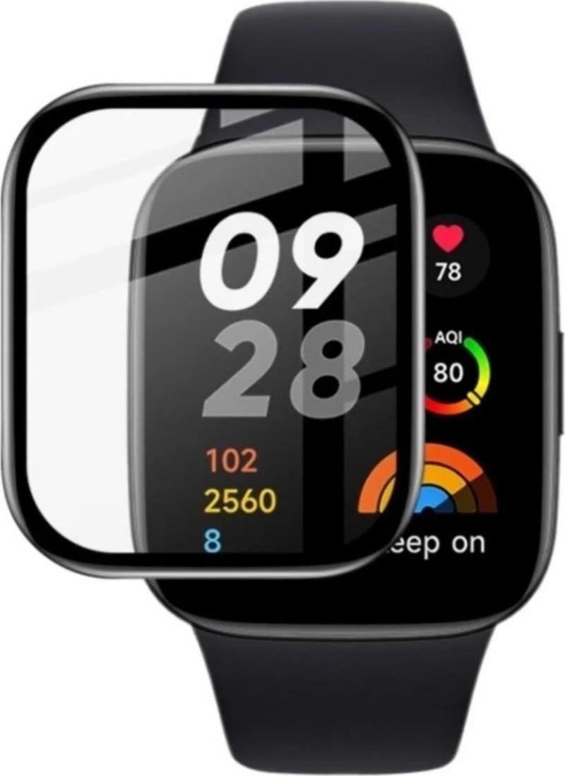 Xiaomi Redmi Watch 3 Uyumlu 3D Cam Full Ekran Koruyucu