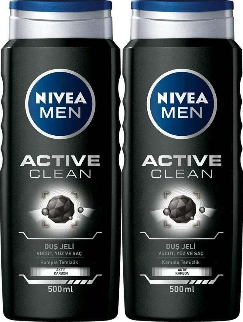 Men Active Clean Erkek Duş Jeli 500 Ml X2