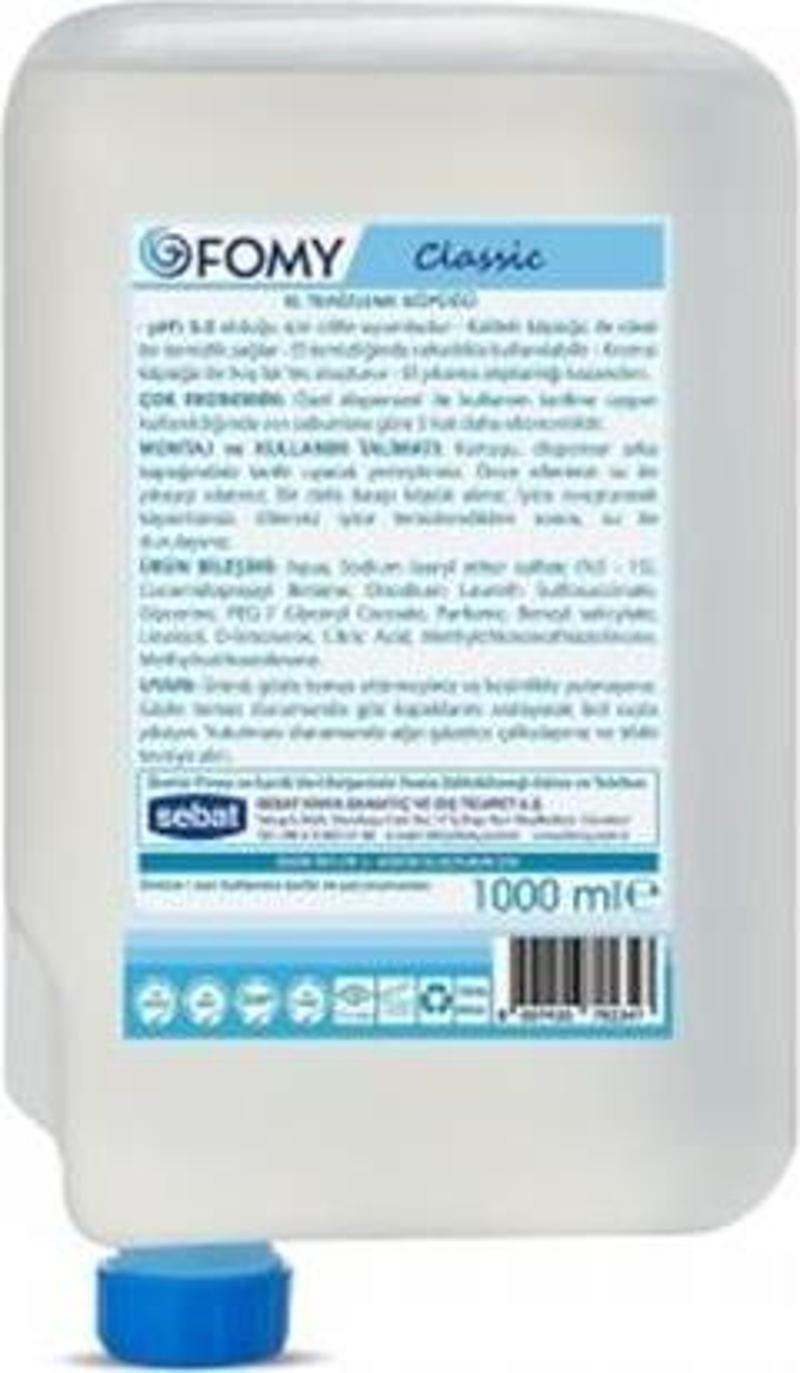 Classic Ferahlatıcı Derinlemesine Temizlik Kremsi Cilt Temizleme Köpüğü Kartuşu 12 x 1000 ml