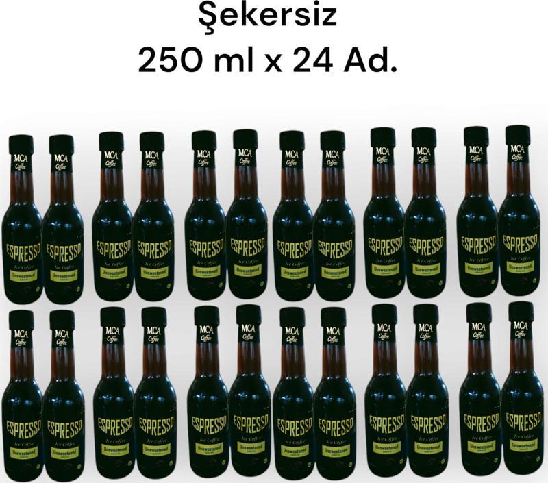 MCA Espresso Soğuk Kahve (Şekersiz) 250 ml x 24 Adet