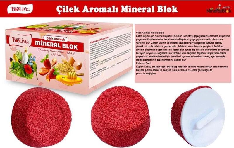 Çilek Aromalı Mineral Blok