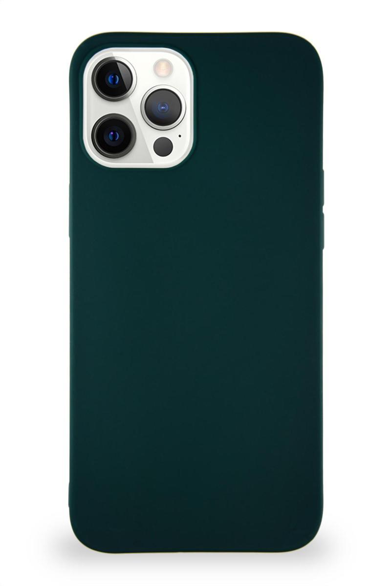 KZY İletişim Apple iPhone 12 Pro Max Kılıf Soft Premier Renkli Silikon Kapak - Yeşil