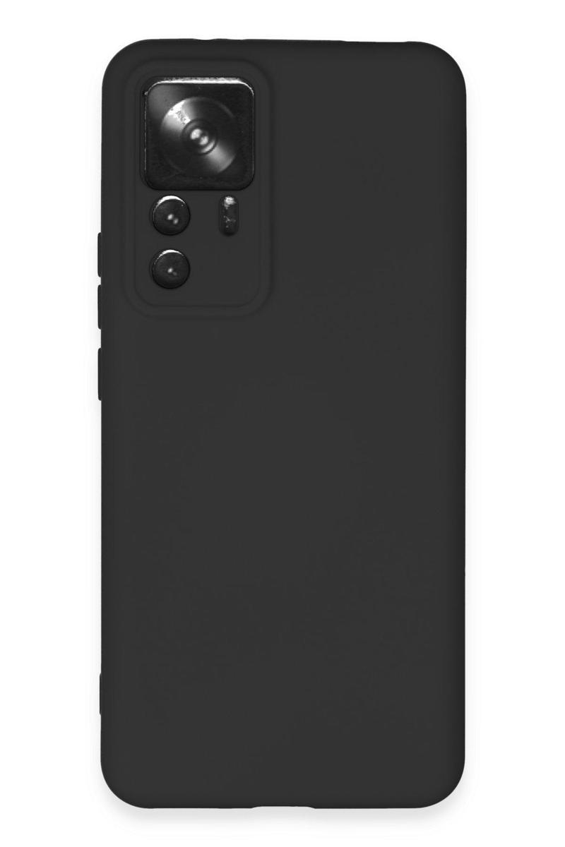 KZY İletişim Xiaomi Mi 12T Kapak İçi Kadife Kamera Korumalı Lansman Silikon Kılıf - Siyah