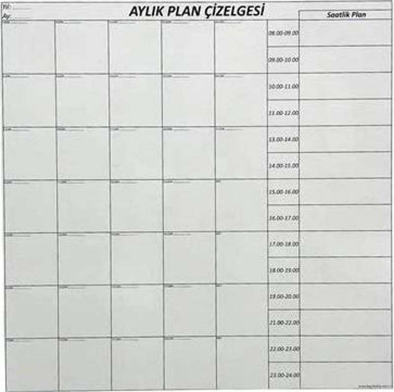 ® Aylık Planlayıcı Manyetik Duvar Stickerı Takvim Plan Çizelgesi