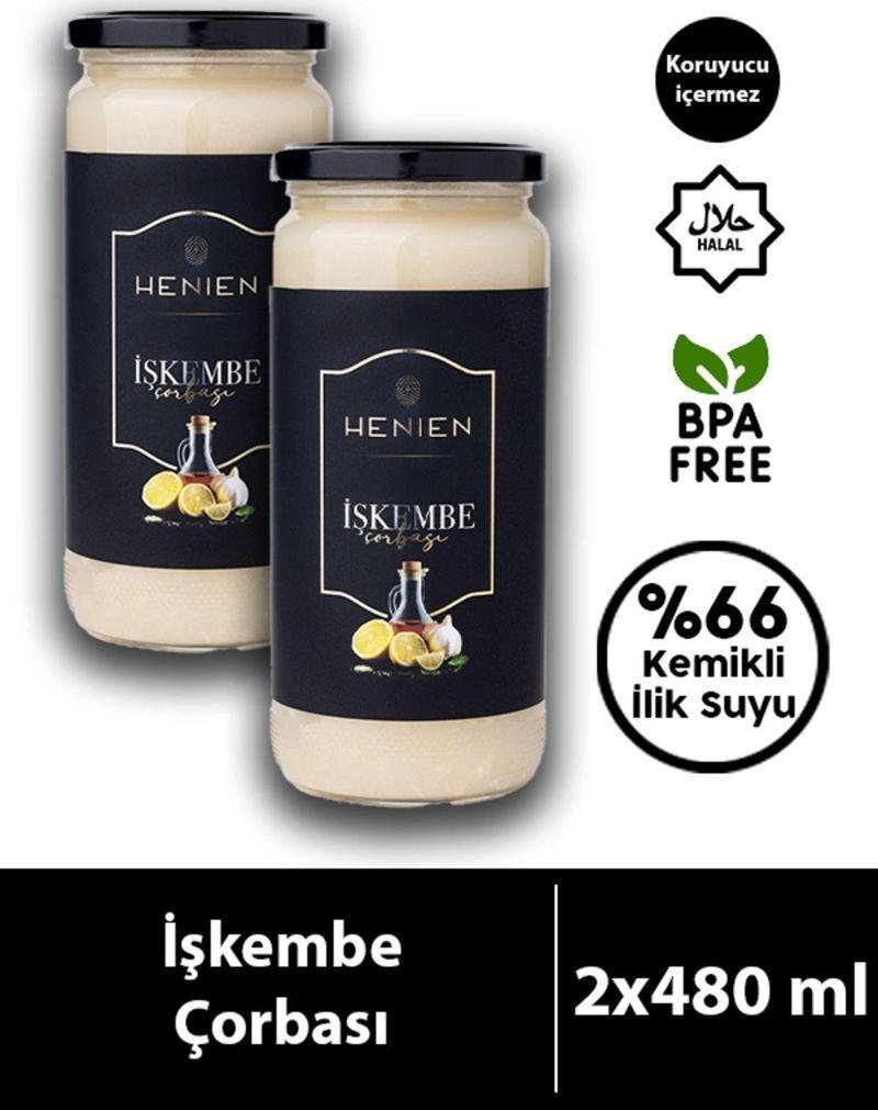 Henıen 2 Adet Hazır İşkembe Çorbası 480 Ml X 2 - Henıen Gurme Lezzetler Serisi