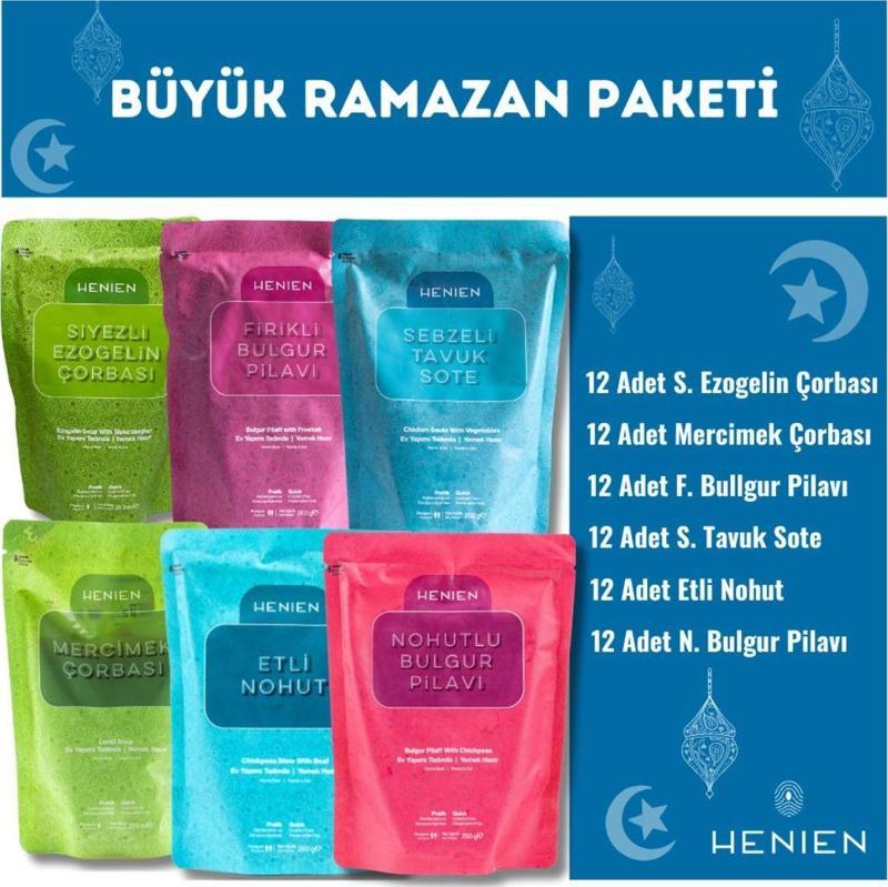 Henıen Büyük Ramazan Paketi - Hazır Pratik Yardım Kolisi - Aç Isıt Ye