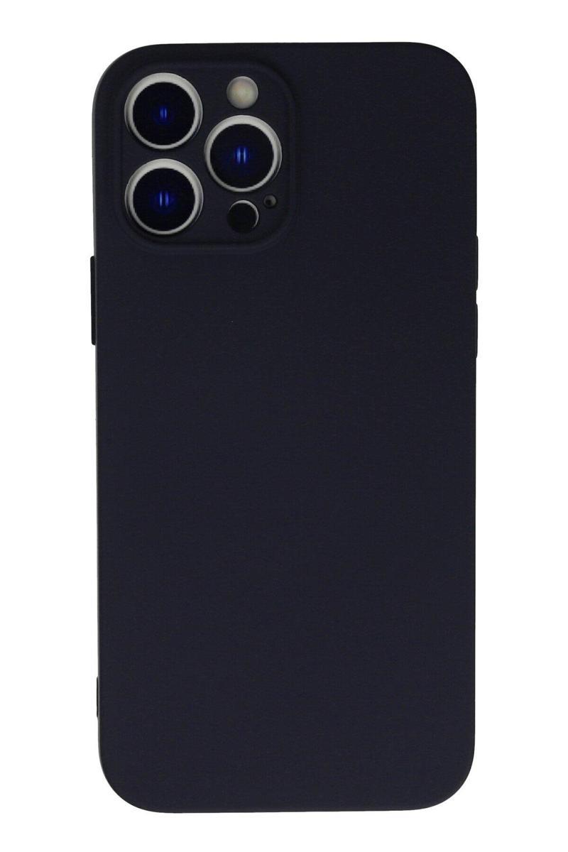 KZY İletişim Apple iPhone 13 Pro Kapak Içi Kadife Kamera Korumalı Lansman Silikon Kılıf - Lacivert