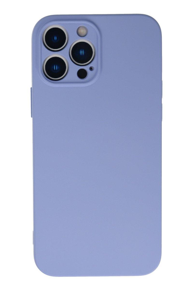 KZY İletişim Apple iPhone 13 Pro Kapak Içi Kadife Kamera Korumalı Lansman Silikon Kılıf - Lila