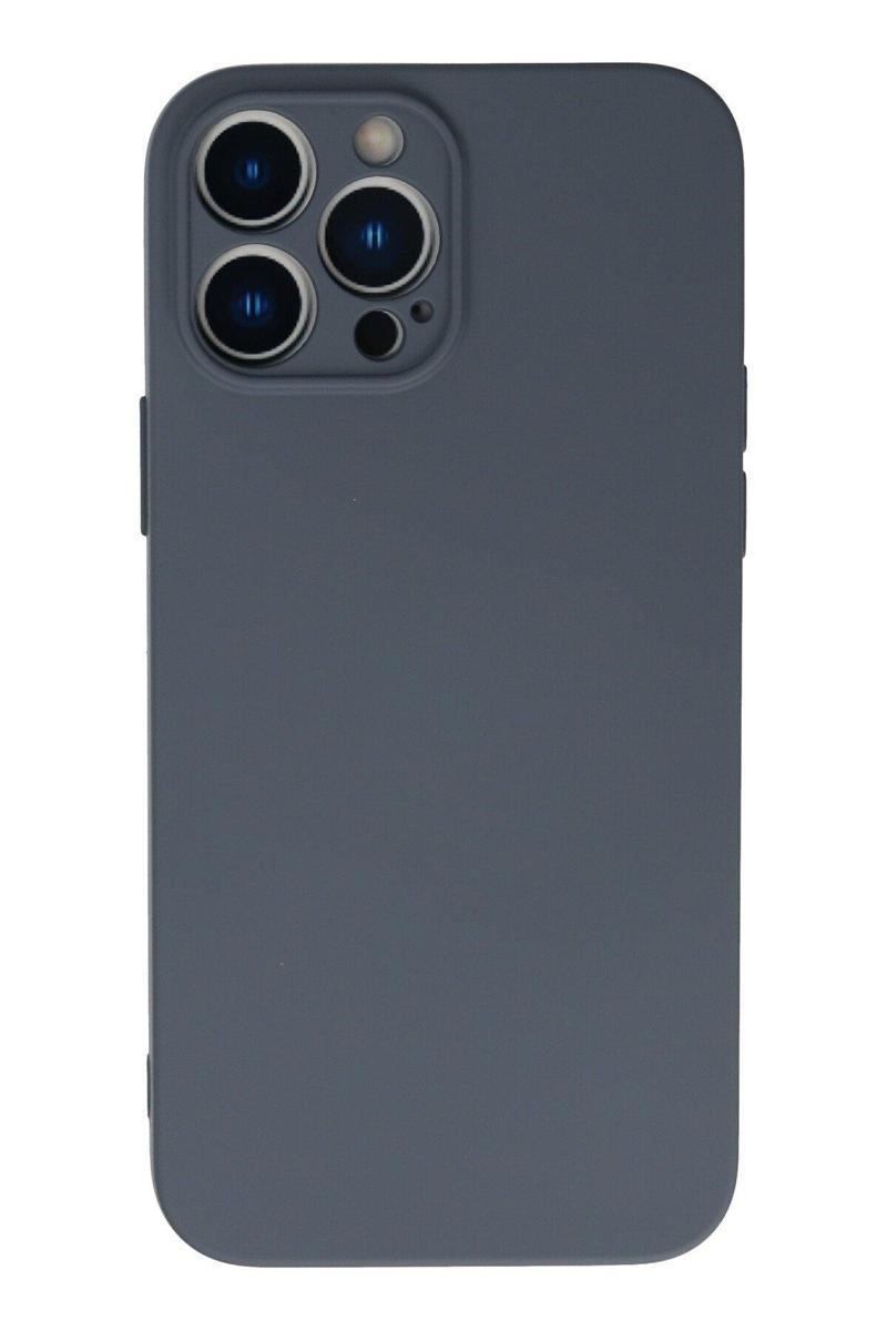 KZY İletişim Apple iPhone 13 Pro Kapak Içi Kadife Kamera Korumalı Lansman Silikon Kılıf - Petrol Mavisi