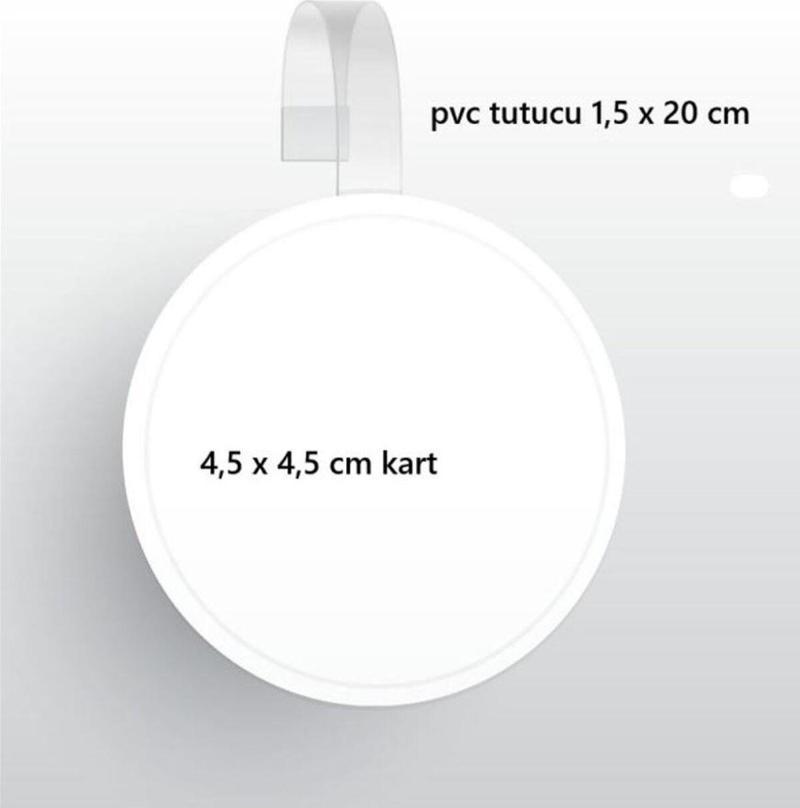 Wobbler Fiyat Etiket  Bilgi Kartı Tutucusu 50 Ad Pvc Tutucu 1,5X20 Cm Kart 4,5X4,5Cm Yuvarlak Kesim