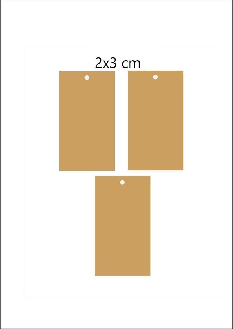 Kraft Fiyat Etiket Kartonu 500 Ad 2X3 Cm 3 Mm Delikli