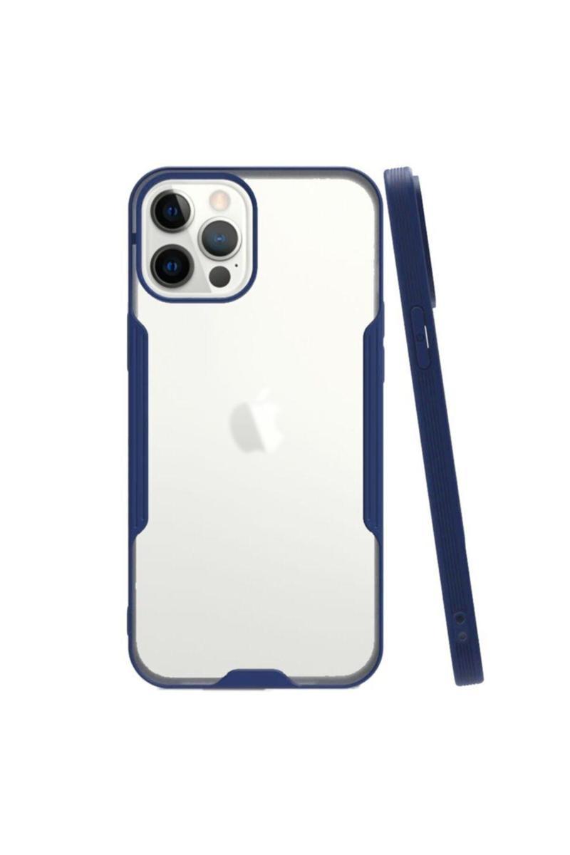 KZY İletişim Apple iPhone 12 Pro Kılıf Kamera Korumalı Colorful Kapak - Lacivert SN10515