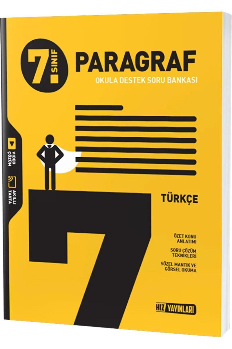 Hız Yayınları 7. Sınıf Türkçe Paragraf Soru Bankası / Kolektif 9786258394467