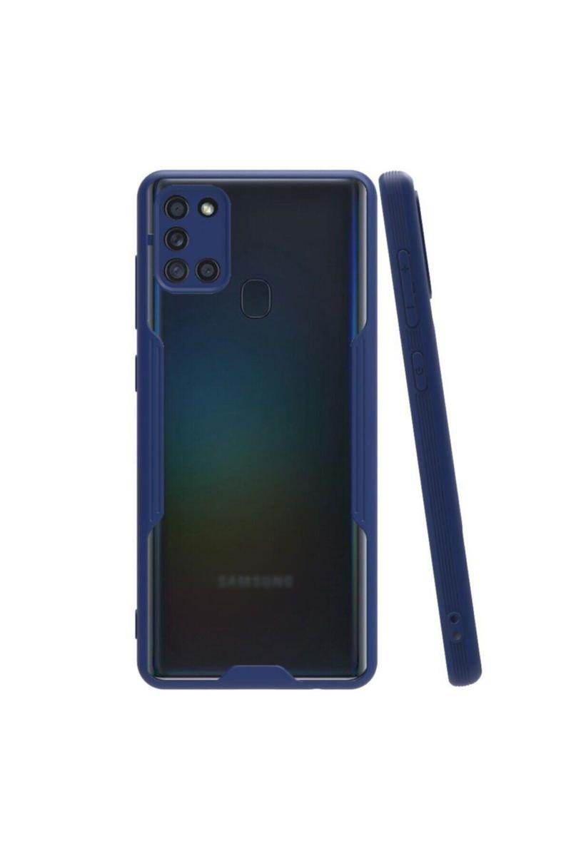 KZY İletişim Samsung Galaxy A21S Kılıf Kamera Korumalı Colorful Kapak - Lacivert