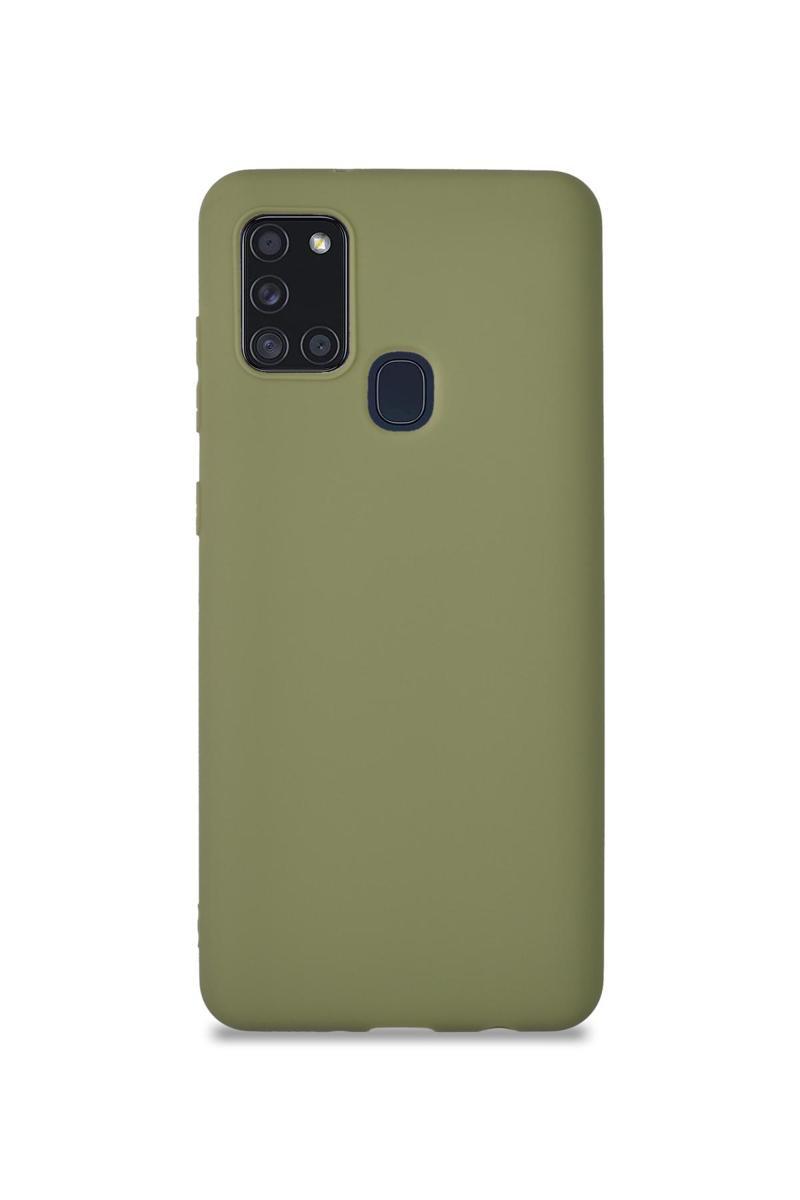 KZY İletişim Samsung Galaxy A21s Kılıf Kamera Korumalı Premier Silikon Kapak - Su Yeşili