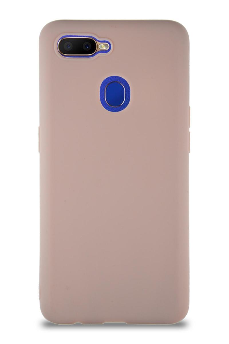 KZY İletişim Oppo A12 Kılıf Soft Premier Renkli Silikon Kapak - Pudra