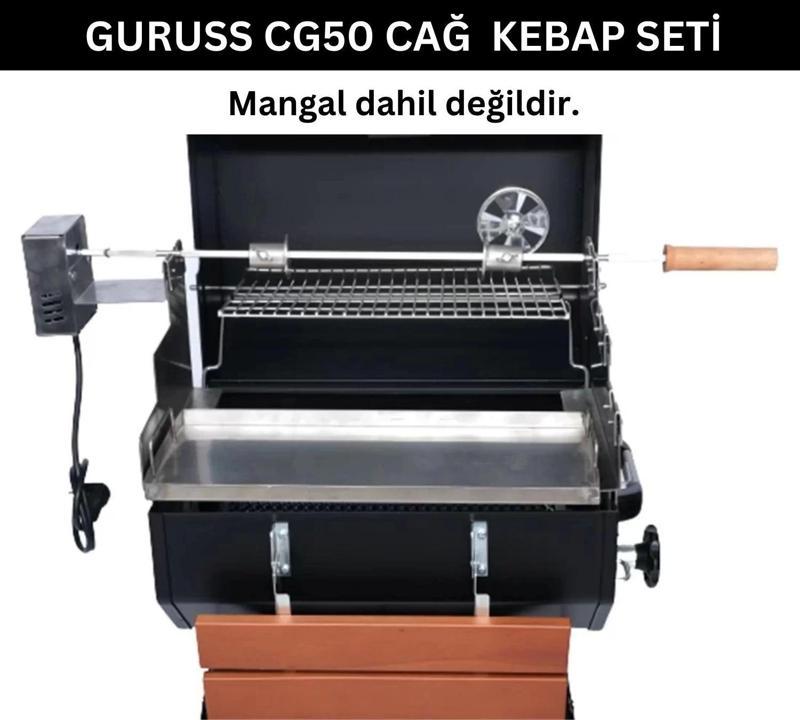 Guruss CG50 Cağ Kebap Seti - Cağ Aparatı ve Çevirme Aparatı