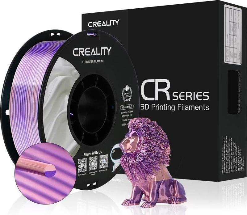 Creality CR-SILK PLA Filament Pembe-Mor Çift Renk 1.75mm 1kg