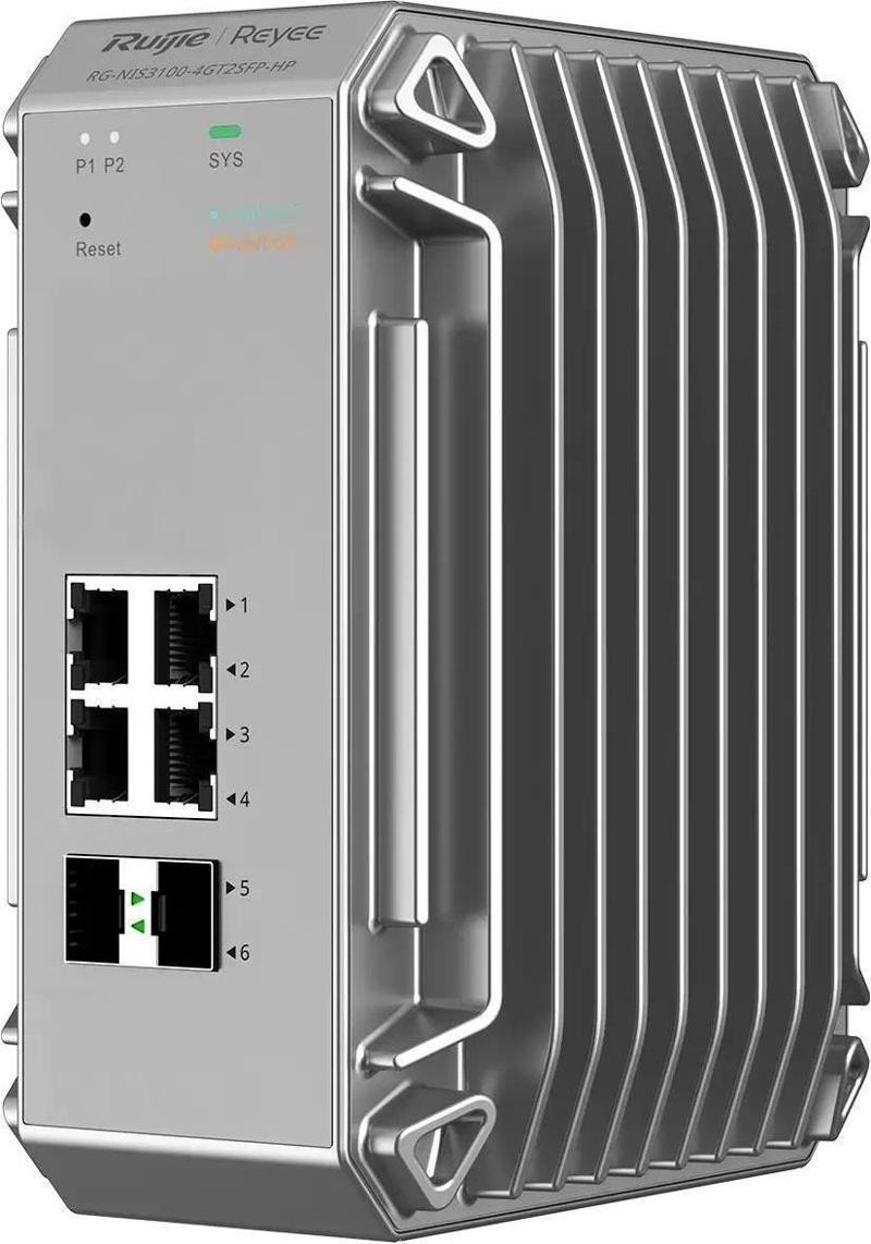 Ruijie Reyee RG-NIS3100-4GT2SFP-HP 4port Gigabit Poe + 2ge Sfp Endüstriyel Switc