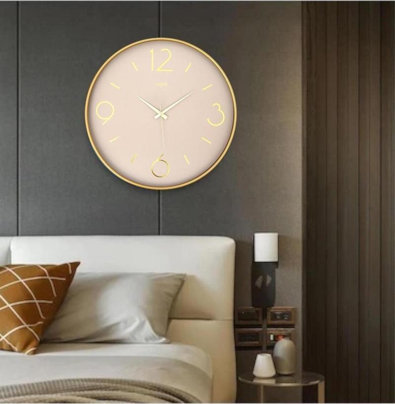 Gold Rakamlı Büyük Boy Modern Duvar Saati
