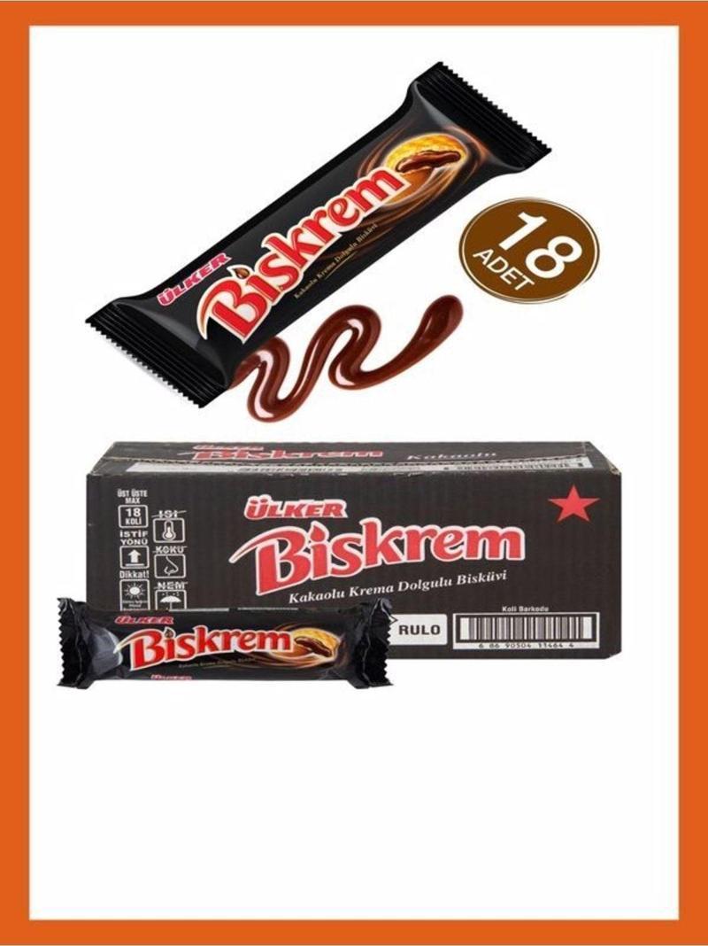 Biskrem Çikolatalı Bisküvi 18 Adet 100Gr (1 Kutu)