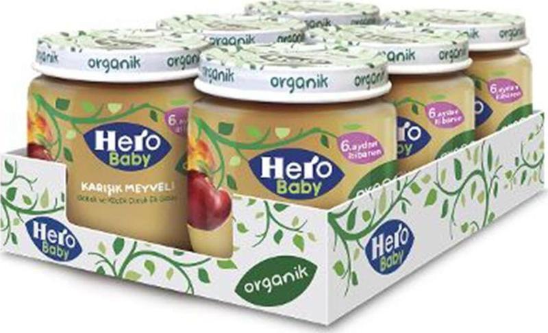 Hero Organik Karışık Meyveli 120 Gr - 6'Lı Ekoset - 6X120 Gr