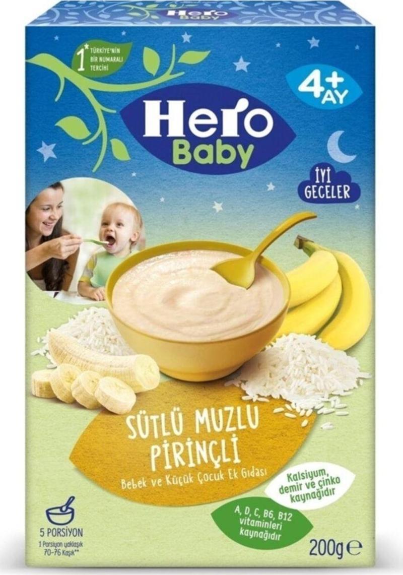 Hero Baby Sütlü Muzlu Pirinçli 200 G 12 Adet