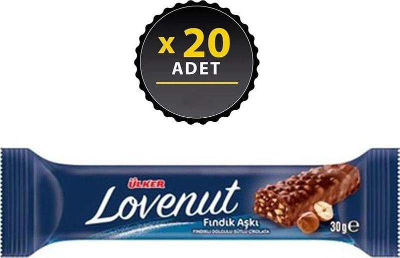 Lovenut Fındıklı Çikolata 30Gr X 20 Adet