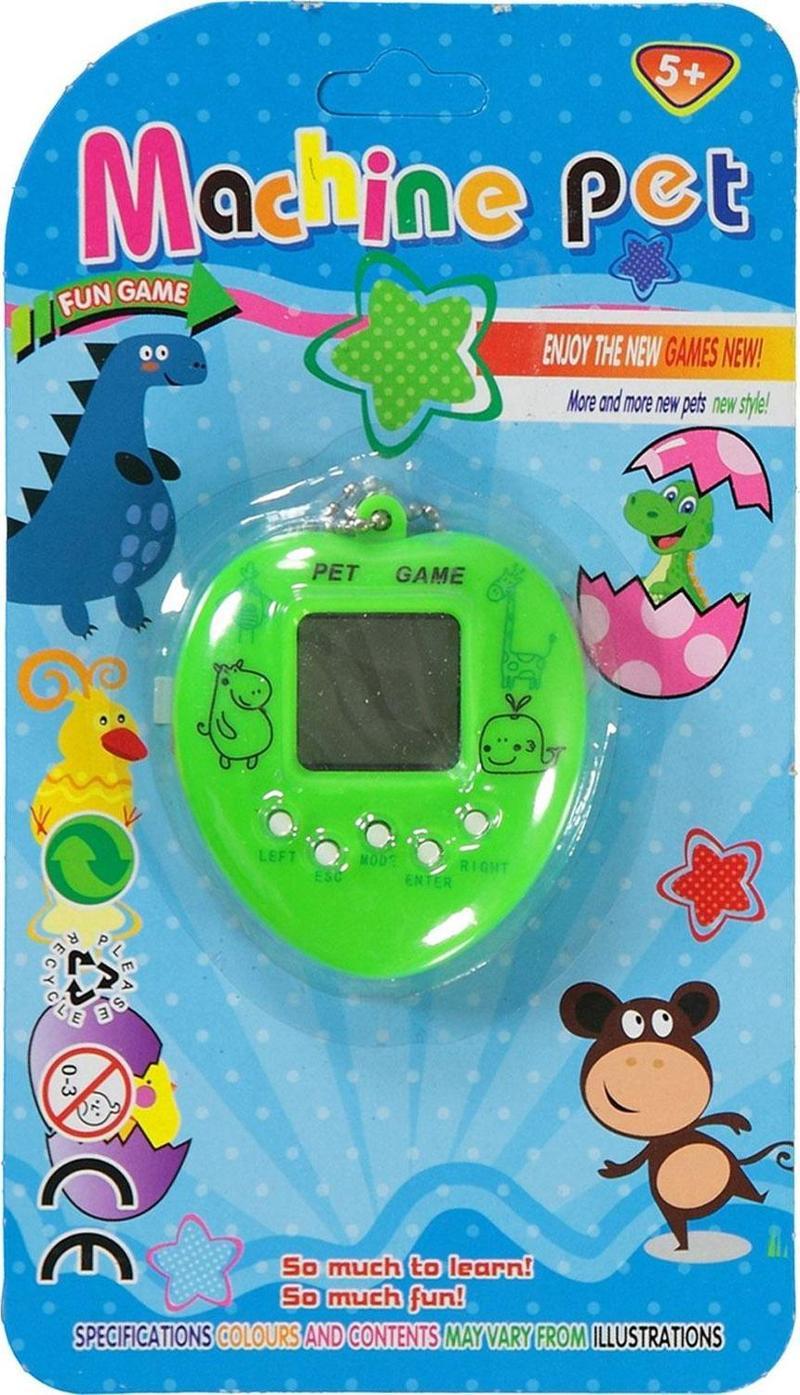 Yeşil Renk Sanal Bebek Oyunu 7 Cm 168 Oyunlu Tamagotchi