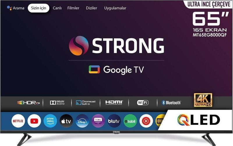 Mt65Eg8000Qf 65" 165 Ekran 4K Ultra Hd Dahili Uydu Alıcılı Qled Google Tv