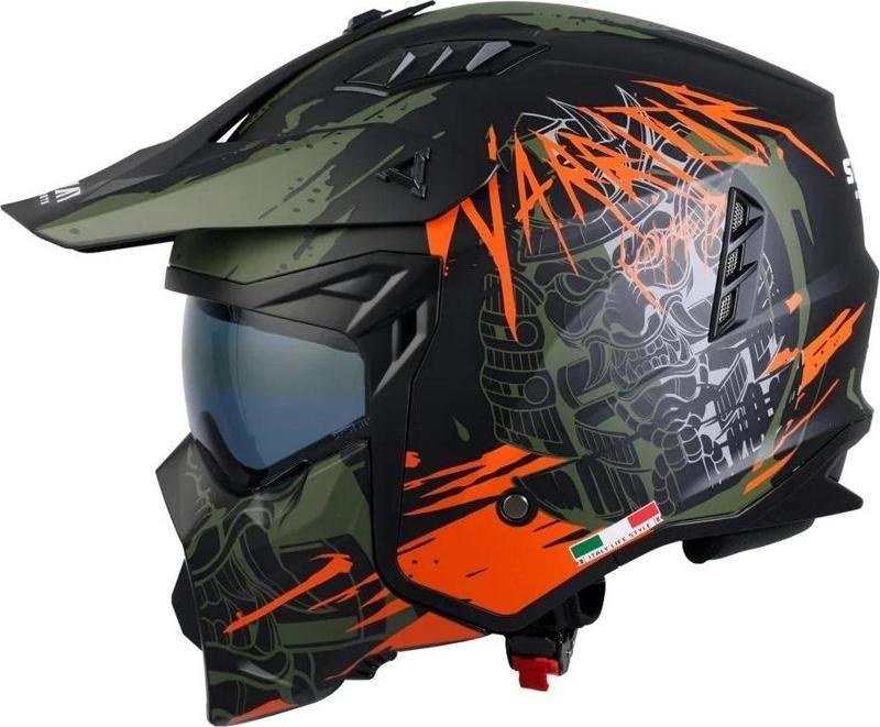 X1-X SEUL MODULER KASK WARRIOR ORANGE Medium