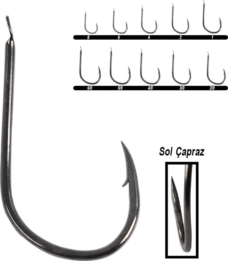 HFKS 130 Kısa Pala Dövme Çupra İğnesi 15'li Paket Black Nikel 3/0