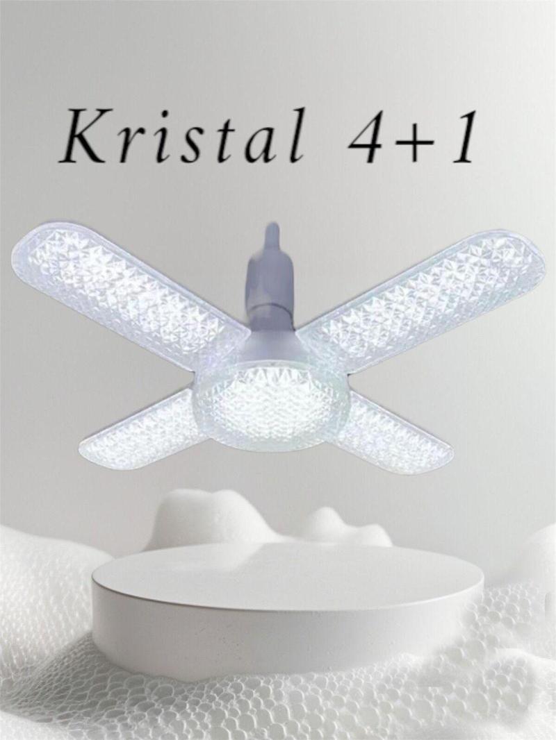 65W E27 Kristal Katlanabilir Pervane Model Led Ampul 4+1  Kanatlı Led Ampul 6000 Lümen