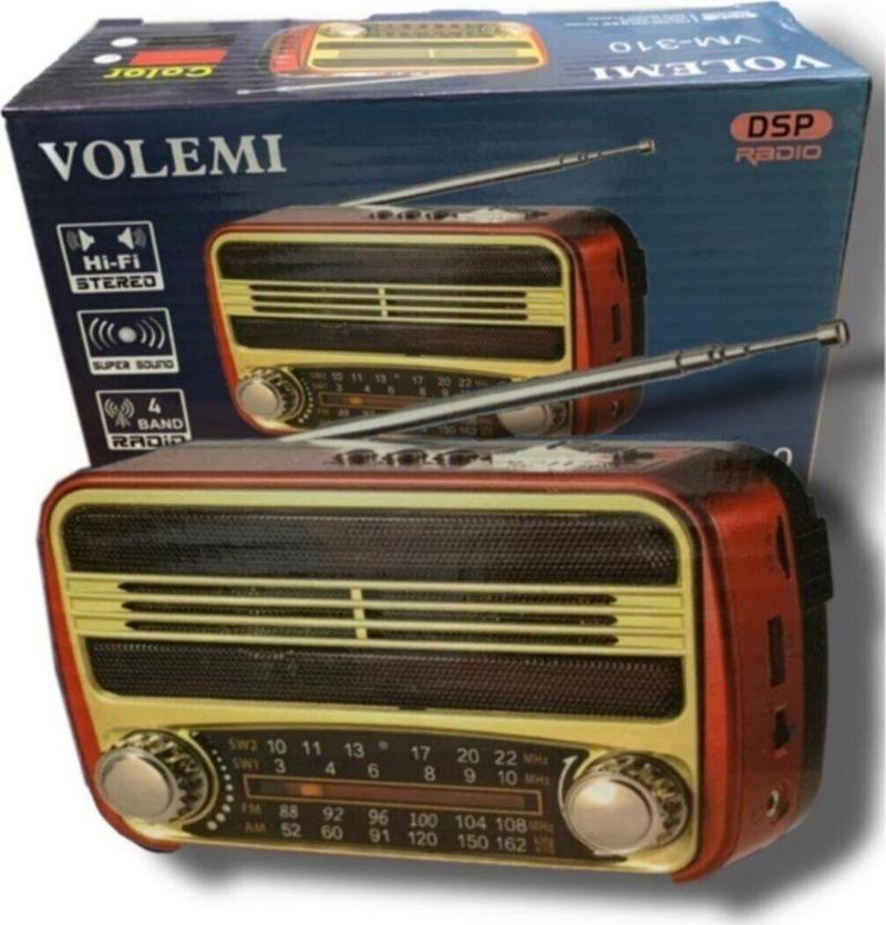 Vm-310 Bluetooth Radyo Nostaljik Usb Şarjlı 13Cm
