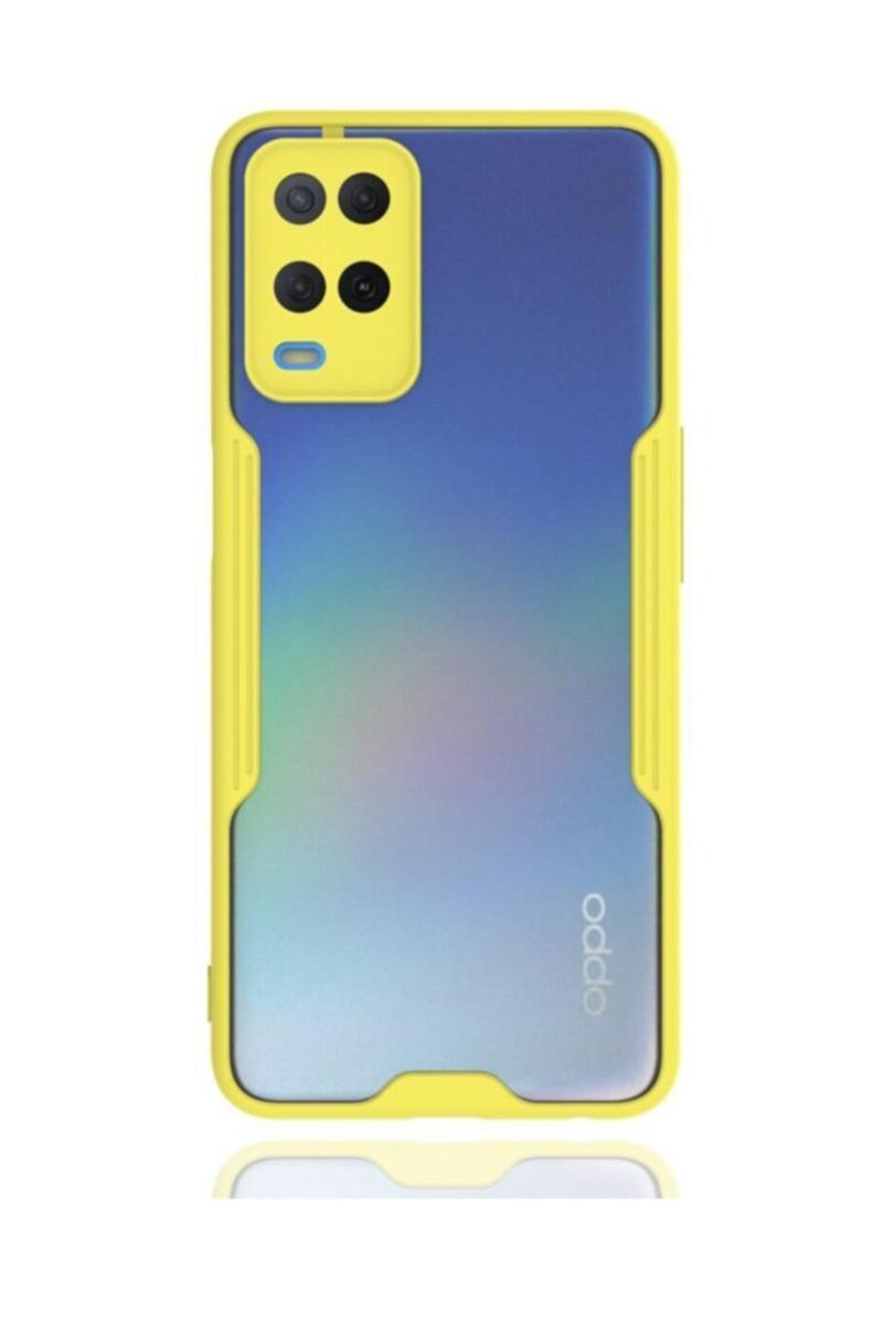 KZY İletişim Oppo A54 Kılıf Kamera Korumalı Colorful Kapak - Sarı