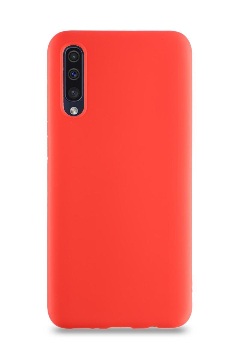 KZY İletişim Samsung Galaxy A30S Kılıf Kamera Korumalı Premier Silikon Kapak - Kırmızı
