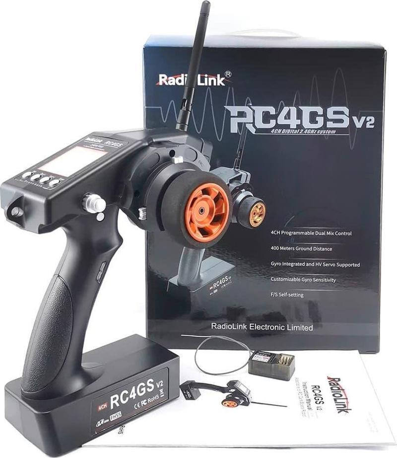 RC4GS V3 2.4Ghz 5Kanal Uzaktan Kumanda+6Kanal R6FG Gyro Alıcı (400 Metre Kontrol Mesafesi)