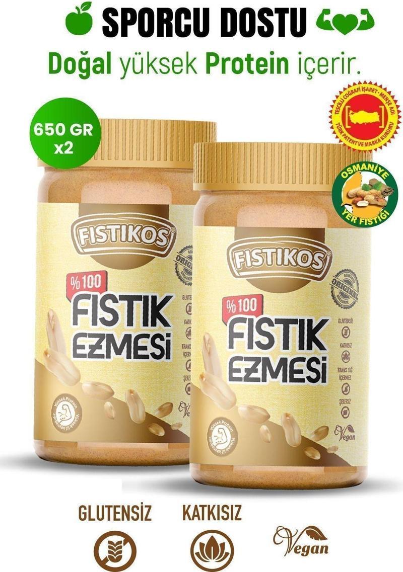 2 Li %100 Şekersiz Yer Fıstığı Ezmesi 1300 G