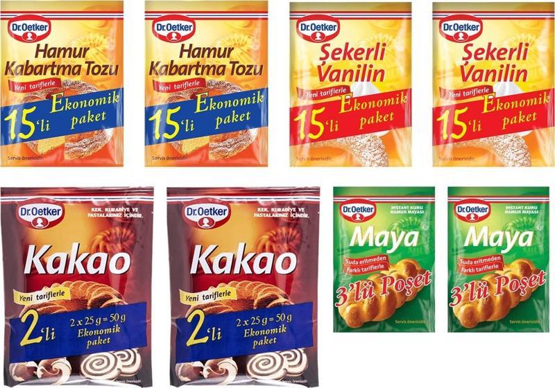 Dr.Oetker Vanilya-Kabartma Tozu-Maya-Kakao Ekonomik Paket