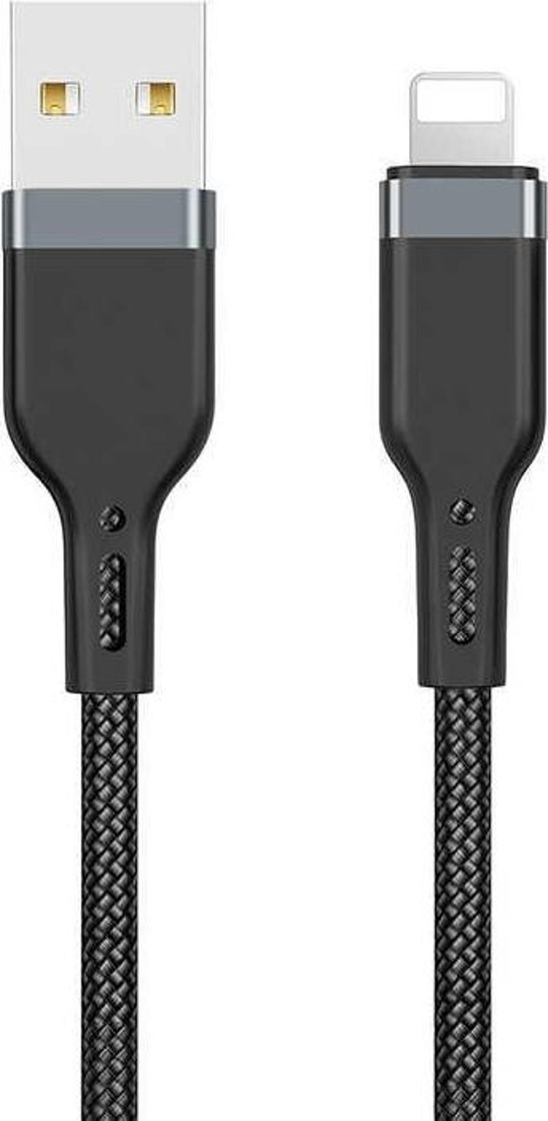 Platinum Serisi PT01 Lightning USB Kablo 2.4A 12W Hızlı Şarj Kablosu 120 cm Data Kablo 480 Mbps