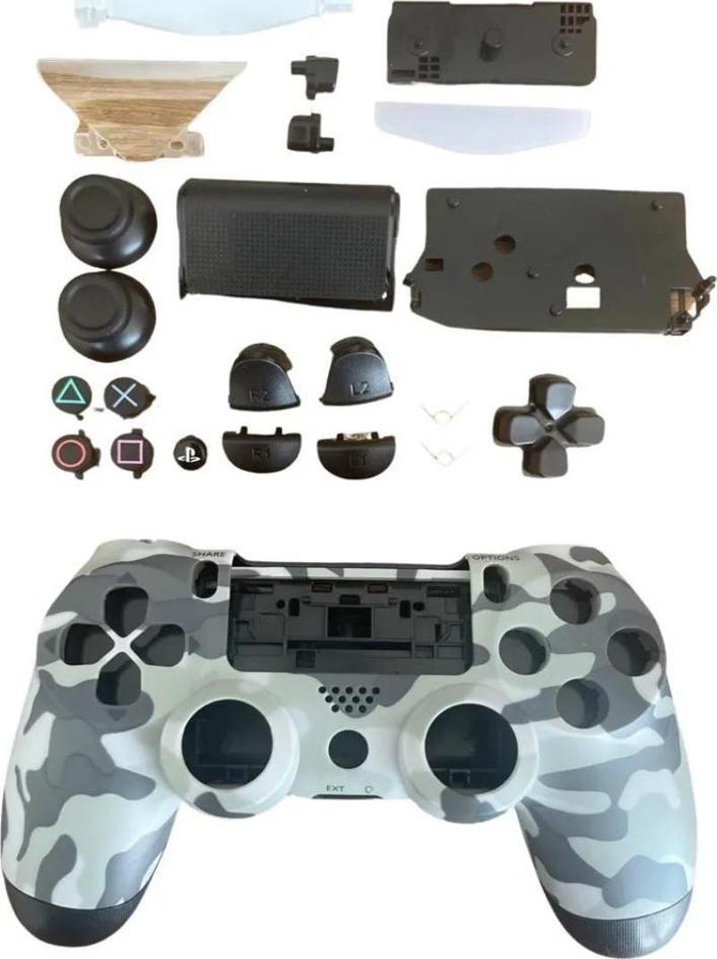 Playstation 4 Uyumlu Kasa Joystick V1 Full Kasa Tuş Takımı Kamuflaj