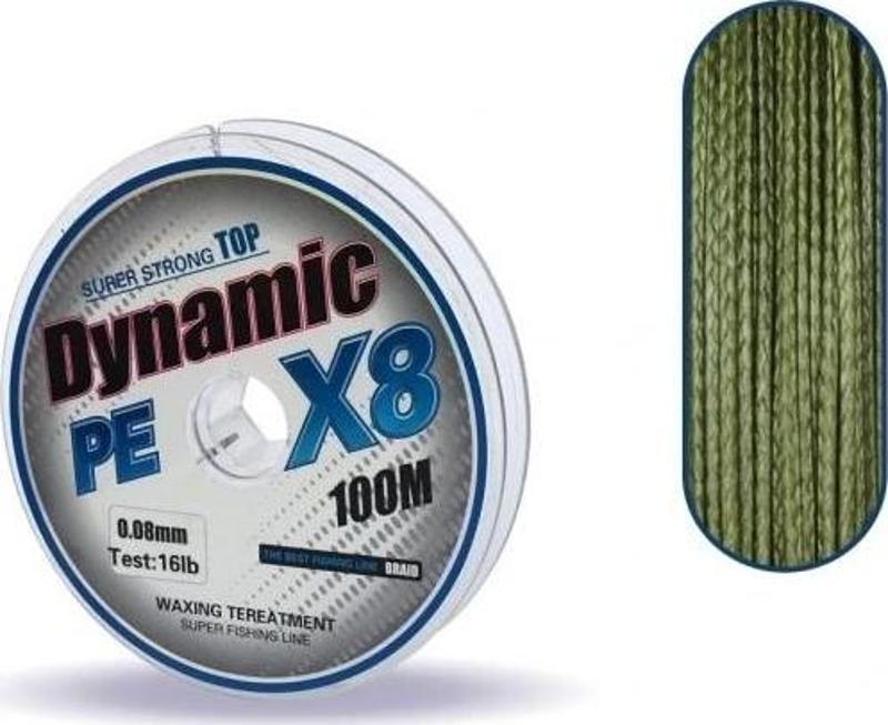 Captain Dynamic Soft PE 8 Örgü İp Misina 100mt Yeşil 0.08 mm