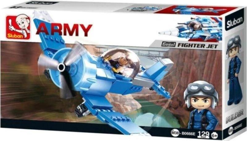 Mavi Lego 129 Parça Army F4U Savaş Uçağı