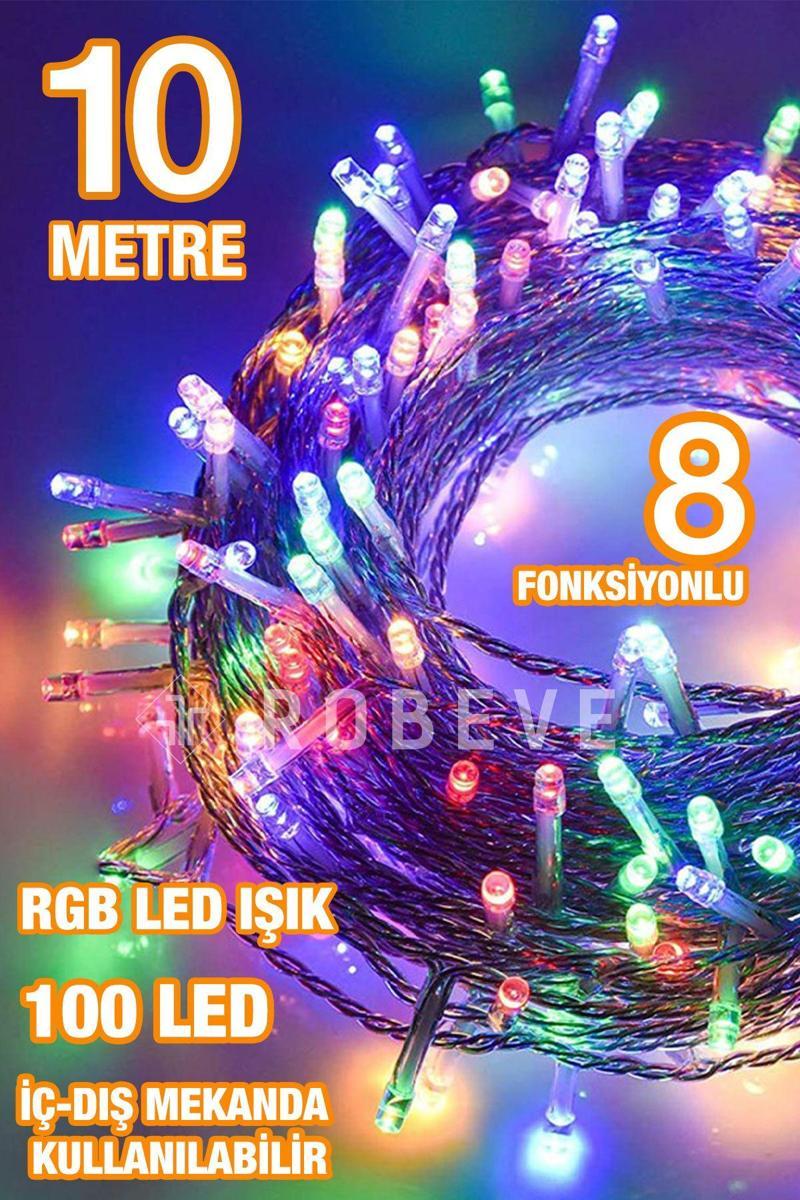 10 Metre 100 Ledli Rgb Renk Fişli Led Işık Dekor Yılbaşı Ağacı Işığı Organizasyon Led Işık Rgb