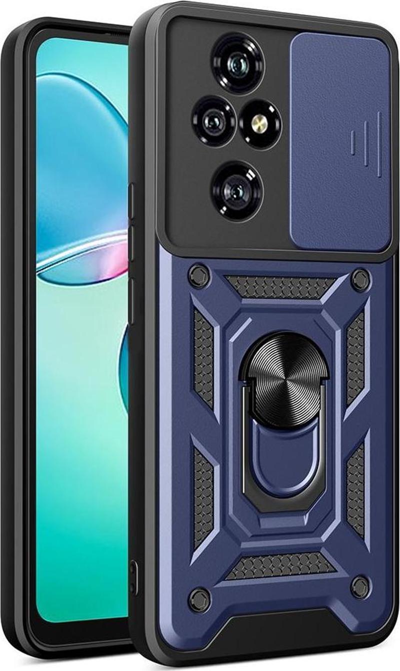 Honor 200 Pro  Kılıf Magnetik Standlı Kamera Korumalı Sürgülü Vega Tank Kapak